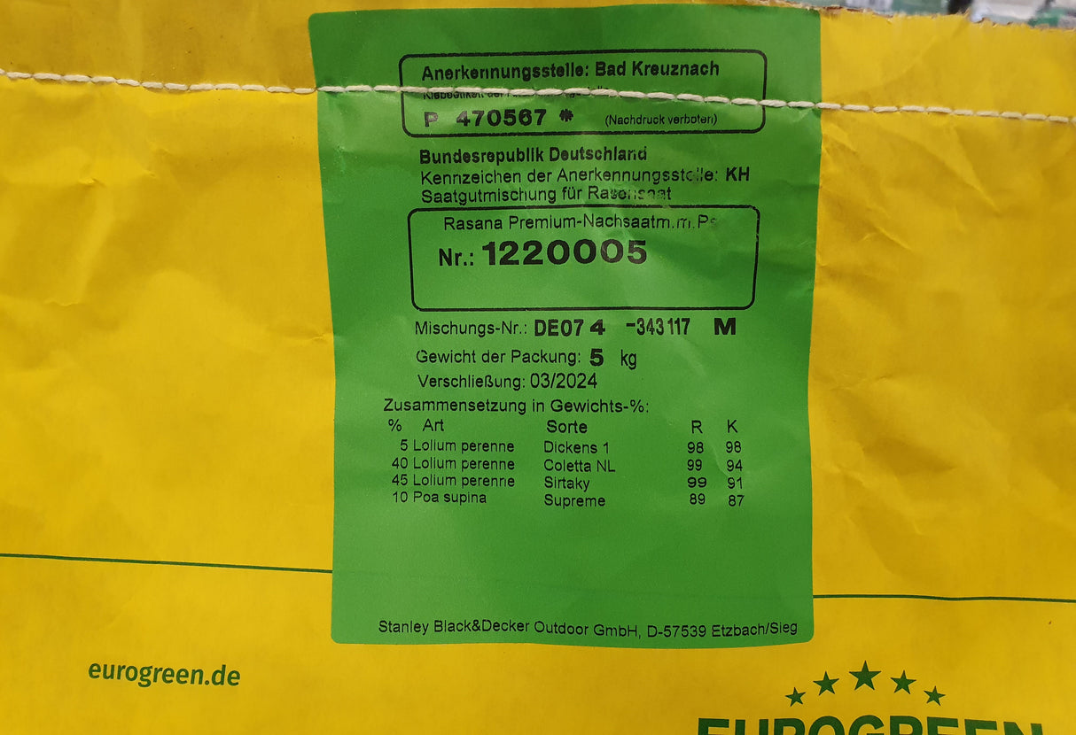 RASANA PREMIUM | Árnyéktűrő fűmagkeverék