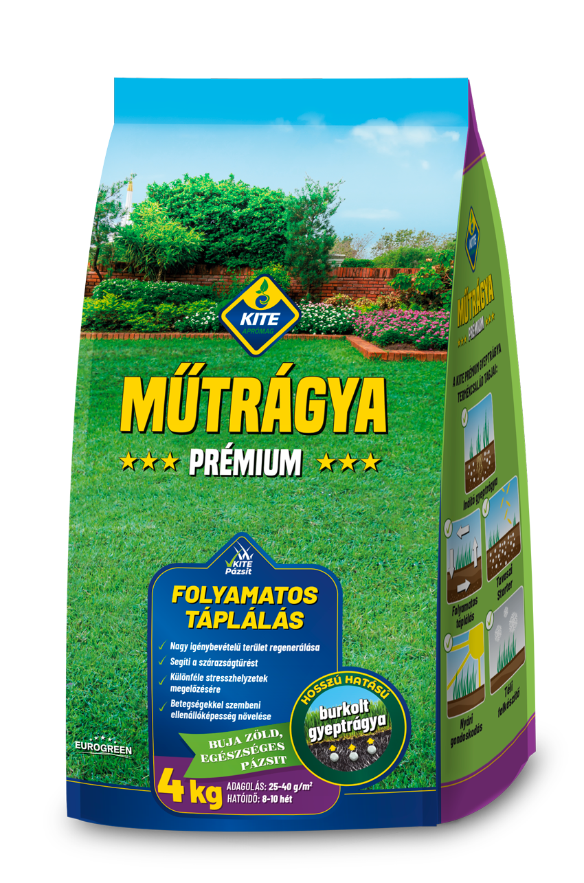 KITE Prémium Folyamatos táplálás (4 kg) | fenntartó gyeptrágya