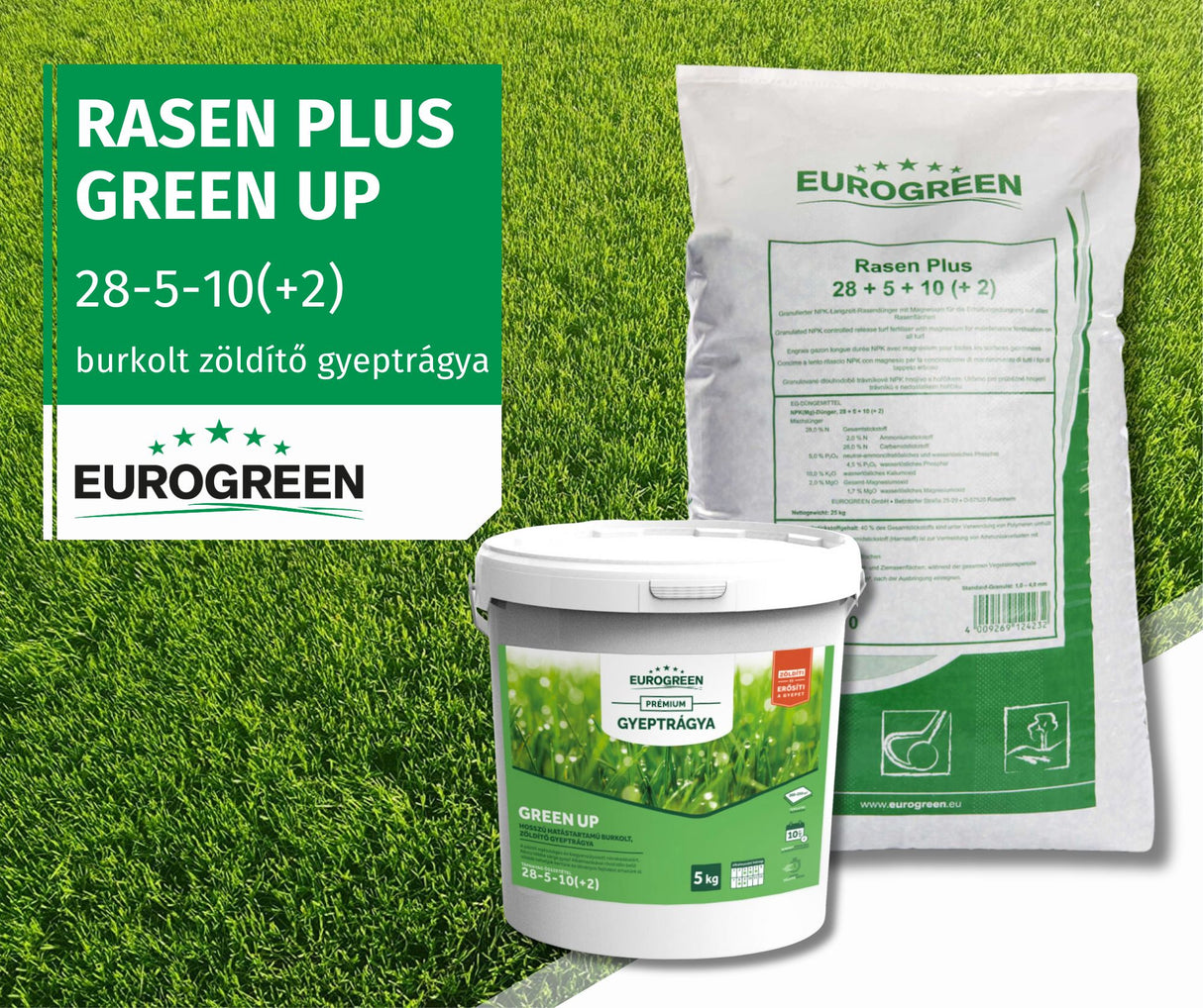 RASEN PLUS | GREEN UP | zöldítő tavaszi gyeptrágya