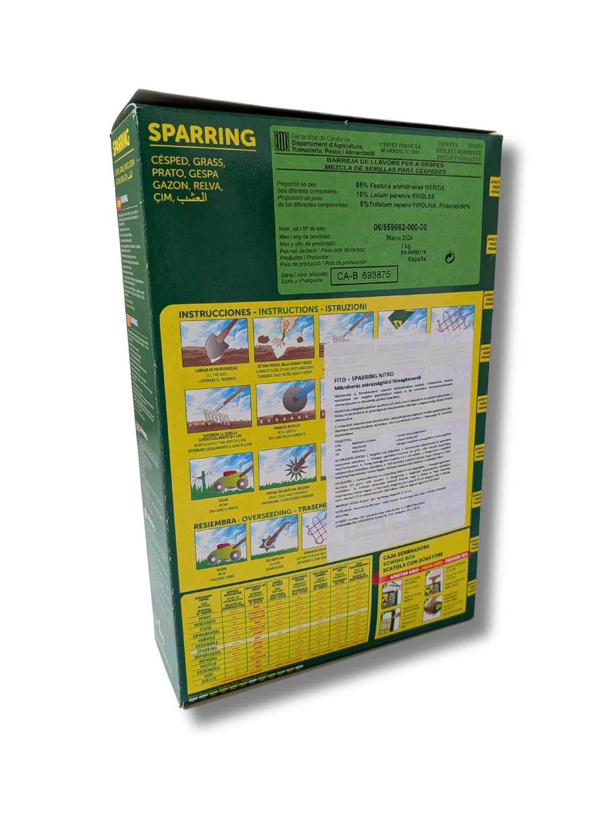 Sparring Nitro | Mikroherés szárazságtűrő fűmagkeverék